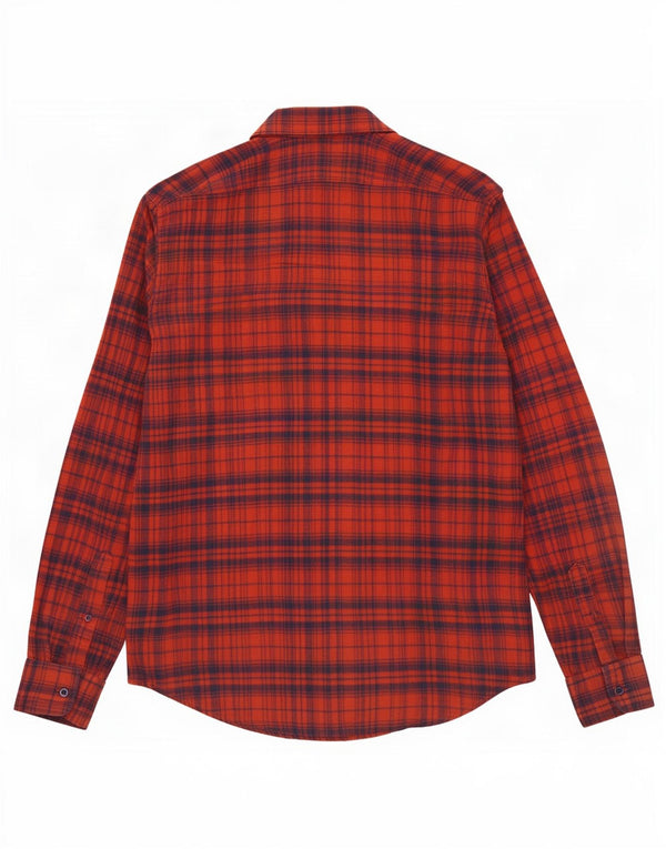 Lee Chemise Regular Fit en Flanelle Homme Rouge Moyen à Carreaux en Coton