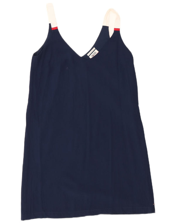 Tommy Hilfiger Womens Vest Blouse Top UK 12 Bleu Marine Moyen Colorblock