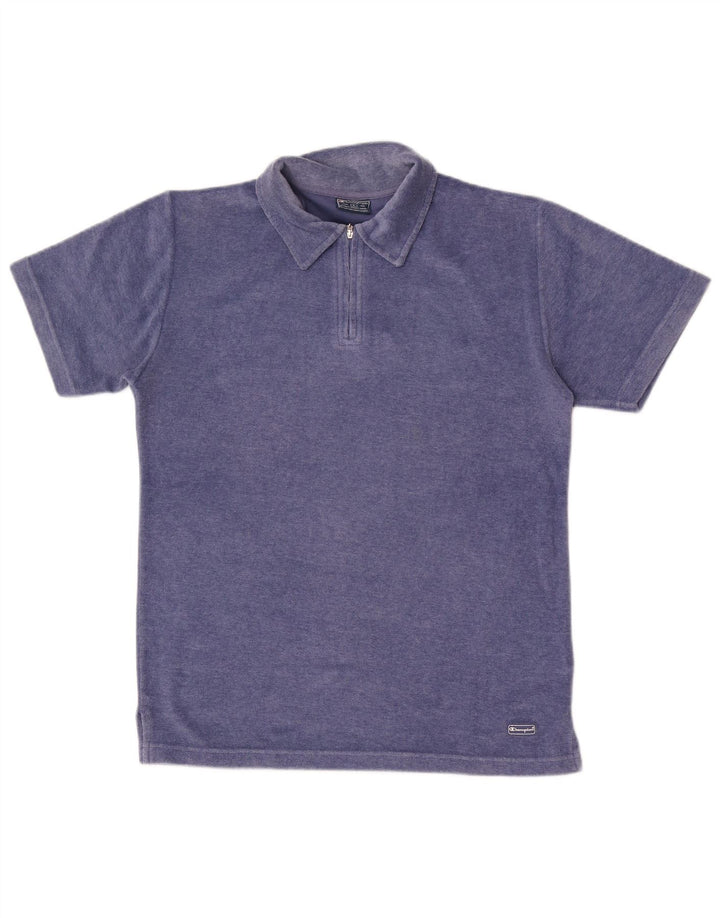 Champion Polo Velours Homme Grand Bleu Polyester