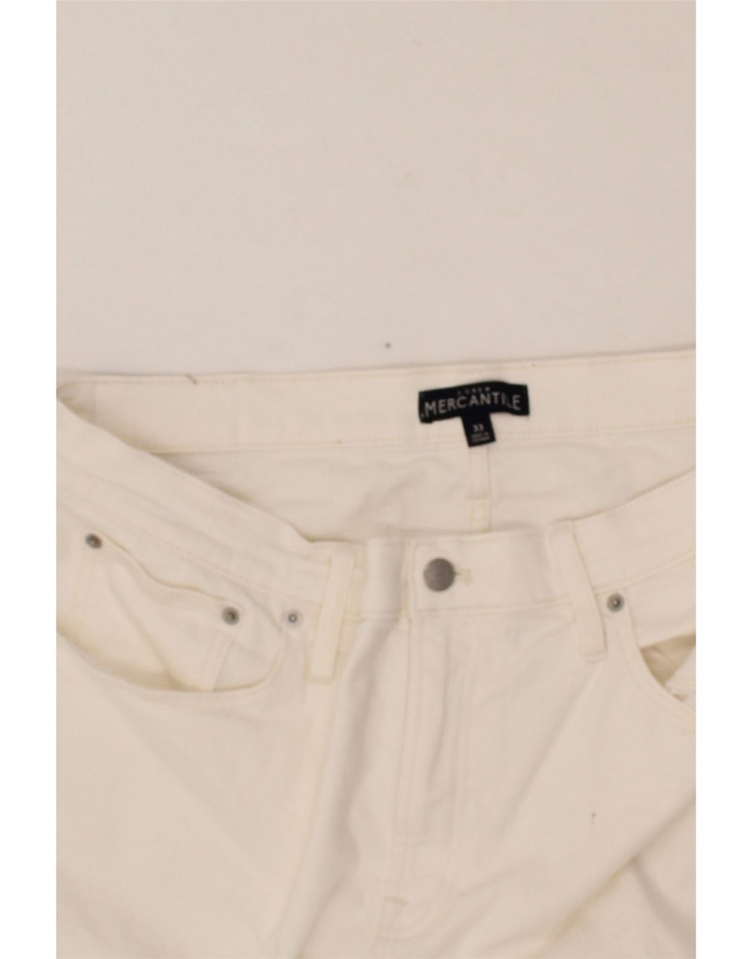 J. CREW Womens Mercantile Denim Shorts W33 Large White Cotton Vintage J. Crew and Second-Hand J. Crew from Messina Hembry 
