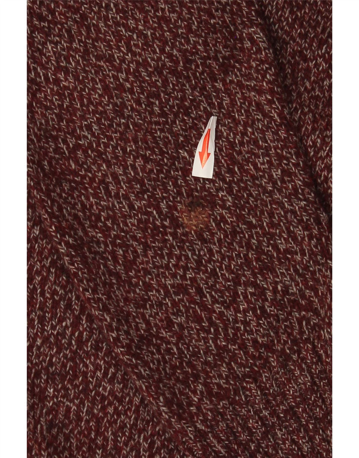 Barbour Pull à col rond pour homme en laine bordeaux moyen
