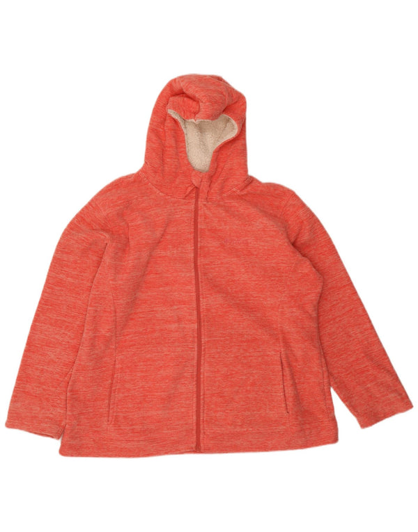 Mountain Warehouse Veste polaire à capuche pour femme UK 20 2XL Rouge Polyester