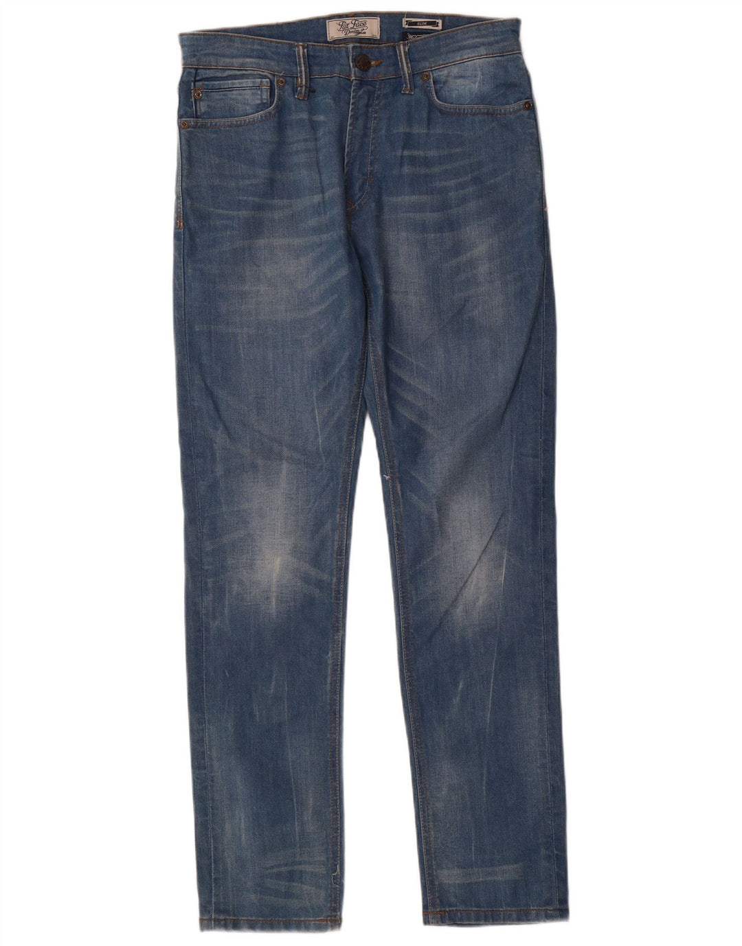 Fat Face Jean Slim Homme W32 L32 Bleu Coton