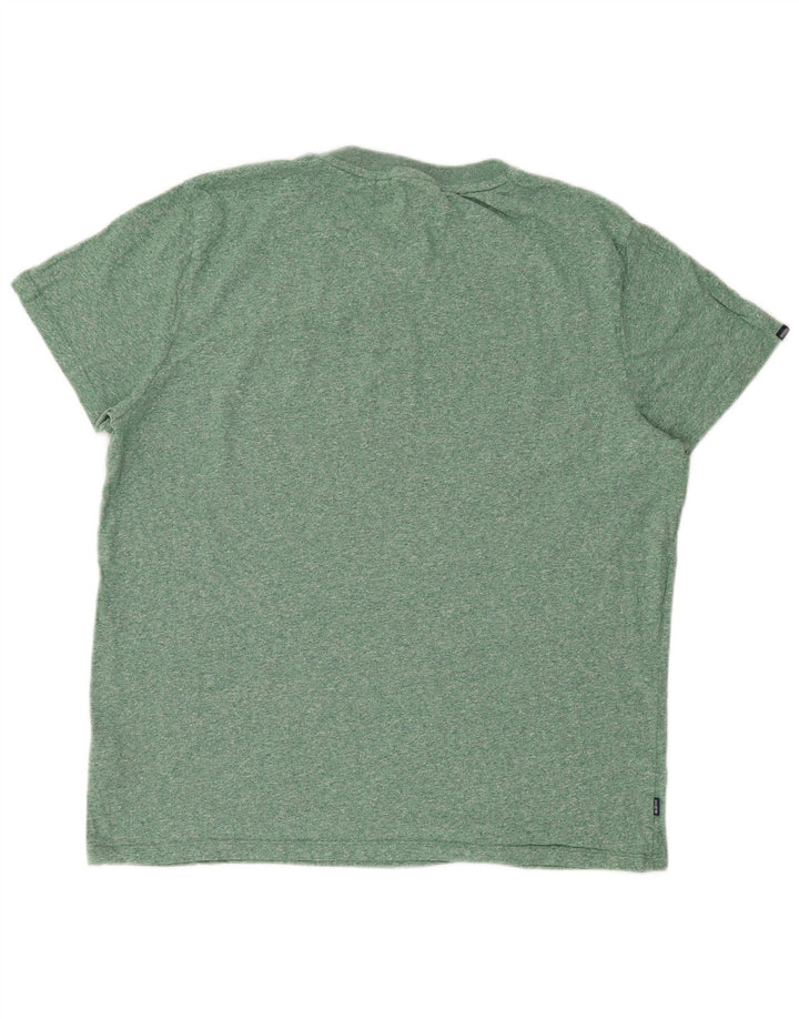 SUPERDRY T-Shirt Homme Top 2XL Vert Moucheté Coton