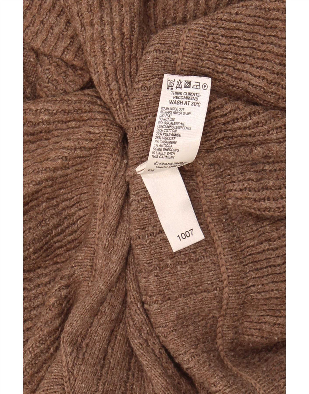 Marks & Spencer Cardigan pour femme en coton marron moyen UK 12