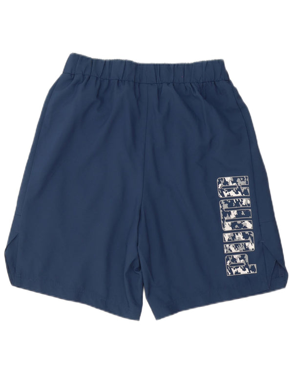 Puma Short de sport graphique homme petit bleu marine polyester