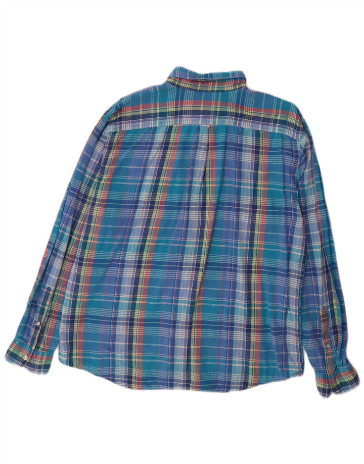 DOCKERS Chemise Slim Fit en Flanelle XL Bleu à Carreaux Homme