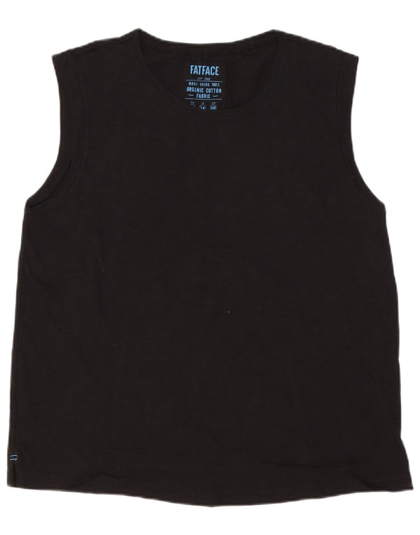 Fat Face Débardeur Femme UK 14 Grand Coton Noir