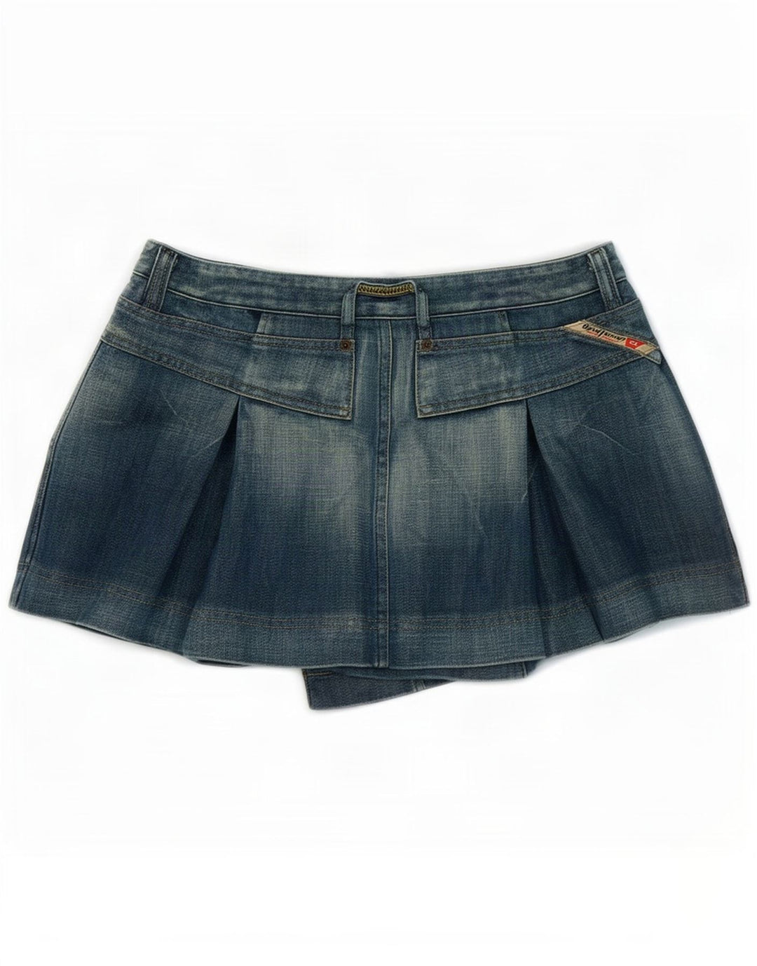 Diesel Femme Mini Jupe En Jean W29 Bleu Moyen Coton