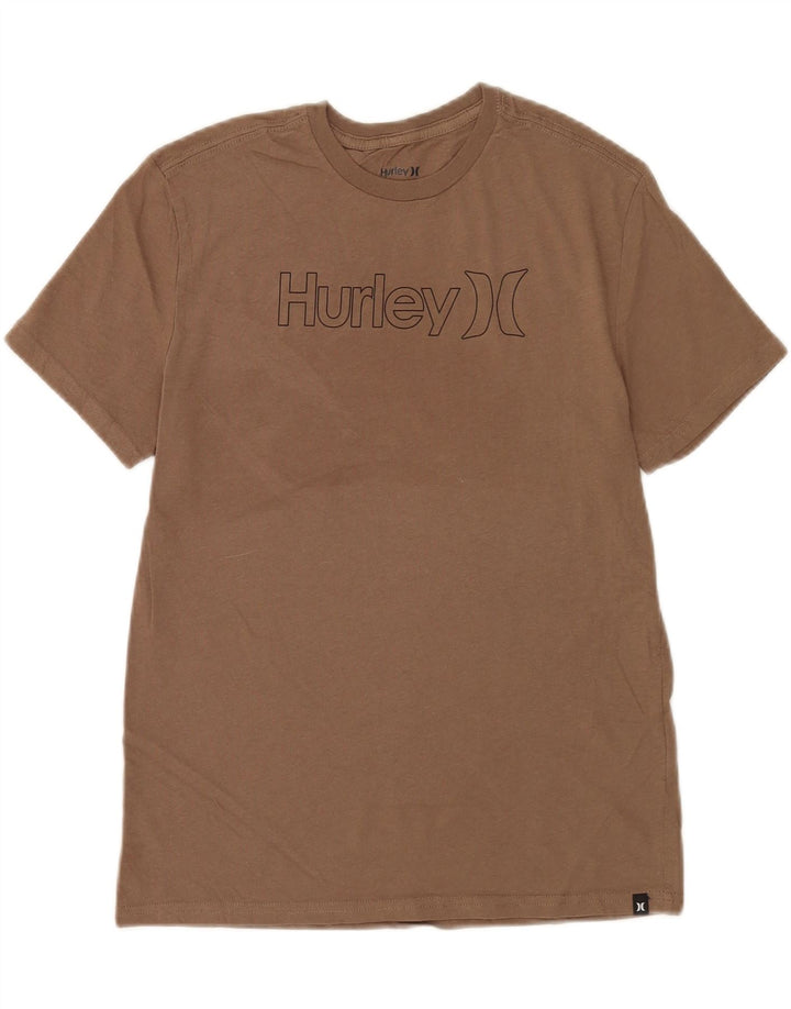Hurley T-Shirt Graphique Homme Marron Moyen Coton