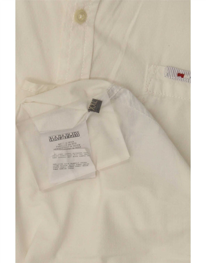 Napapijri Chemise Homme 2XL Blanc Coton