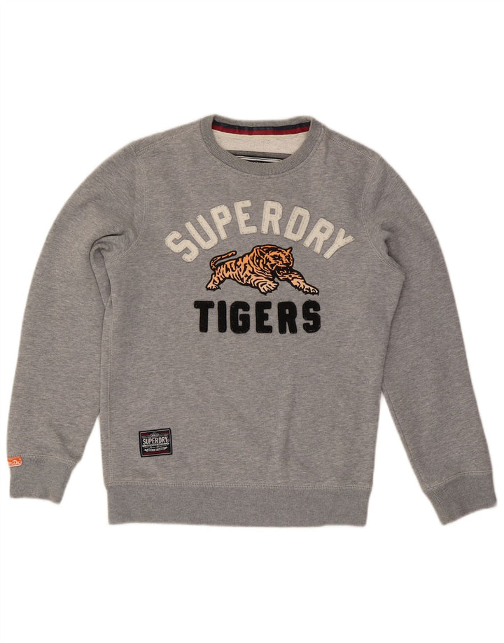 Superdry Sweat-shirt graphique pour homme en coton gris petit