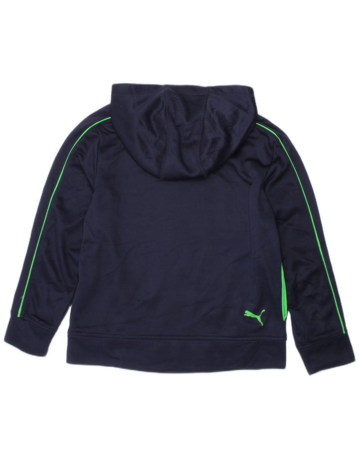 PUMA Pull à capuche graphique pour garçon 7-8 ans Petit Bleu marine Polyester