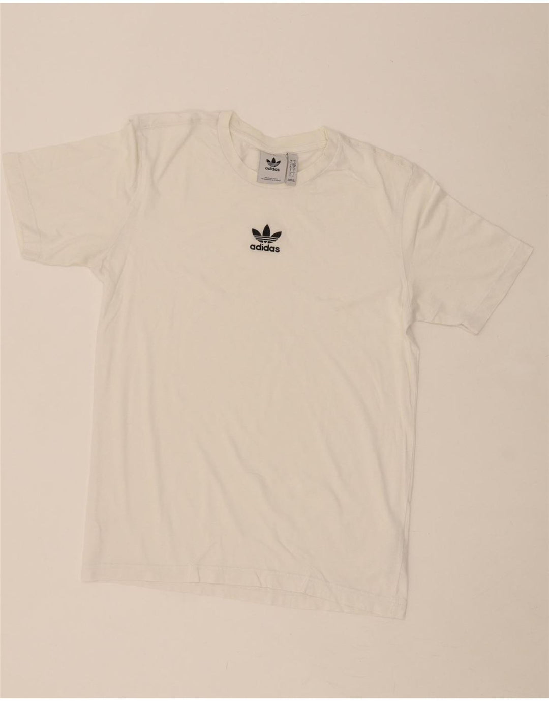 ADIDAS Mens T-Shirt Top Small White Cotton Vintage Adidas and Second-Hand Adidas from Messina Hembry 