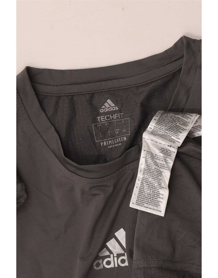 Adidas T-Shirt Homme Haut Large Gris Polyester