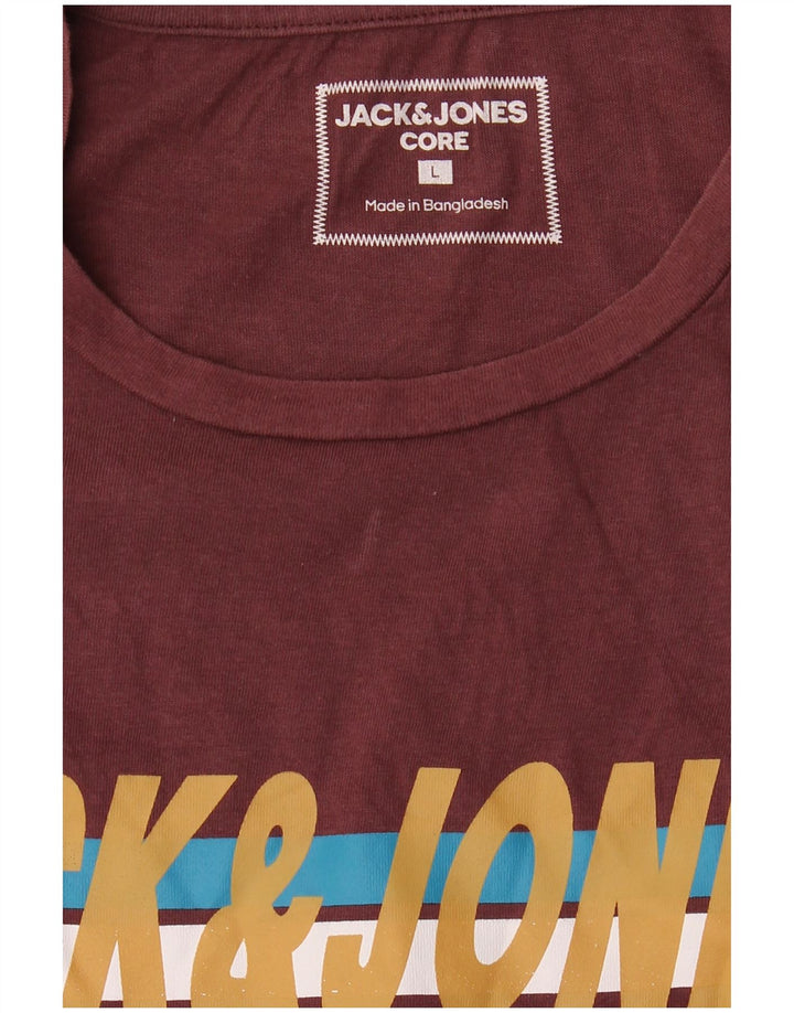 Jack & Jones T-Shirt Graphique Haut Large Homme Bordeaux