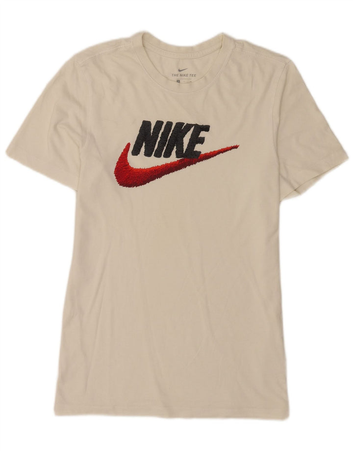 Nike T-shirt graphique pour hommes, petit, en coton blanc