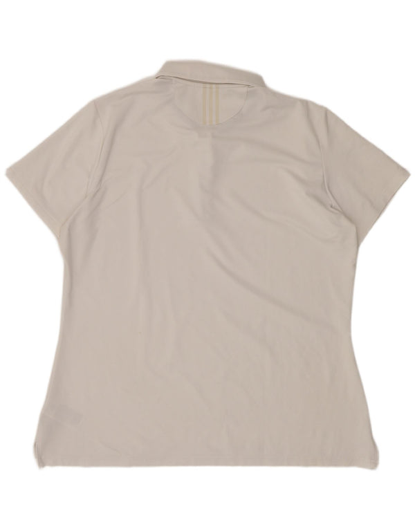 Adidas Polo Femme UK 18 XL Blanc Polyester