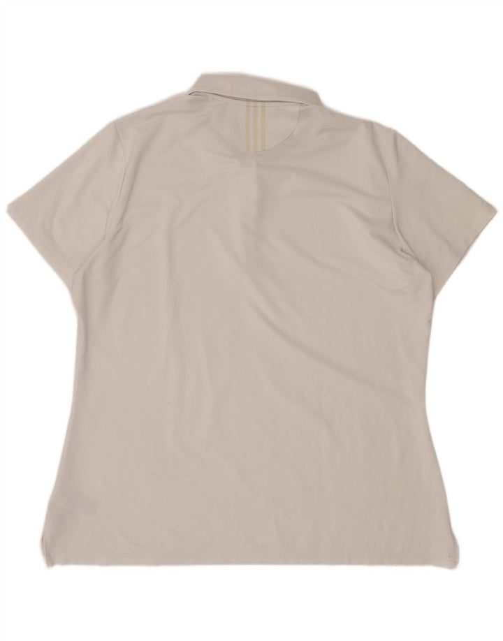 Adidas Polo Femme UK 18 XL Blanc Polyester