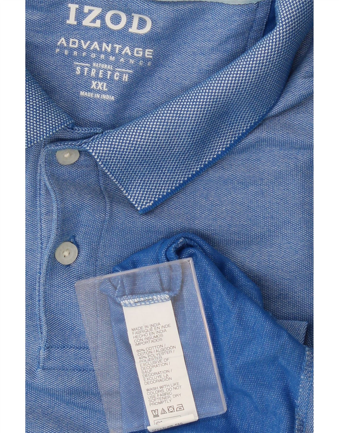 IZOD Polo Homme 2XL Bleu Coton