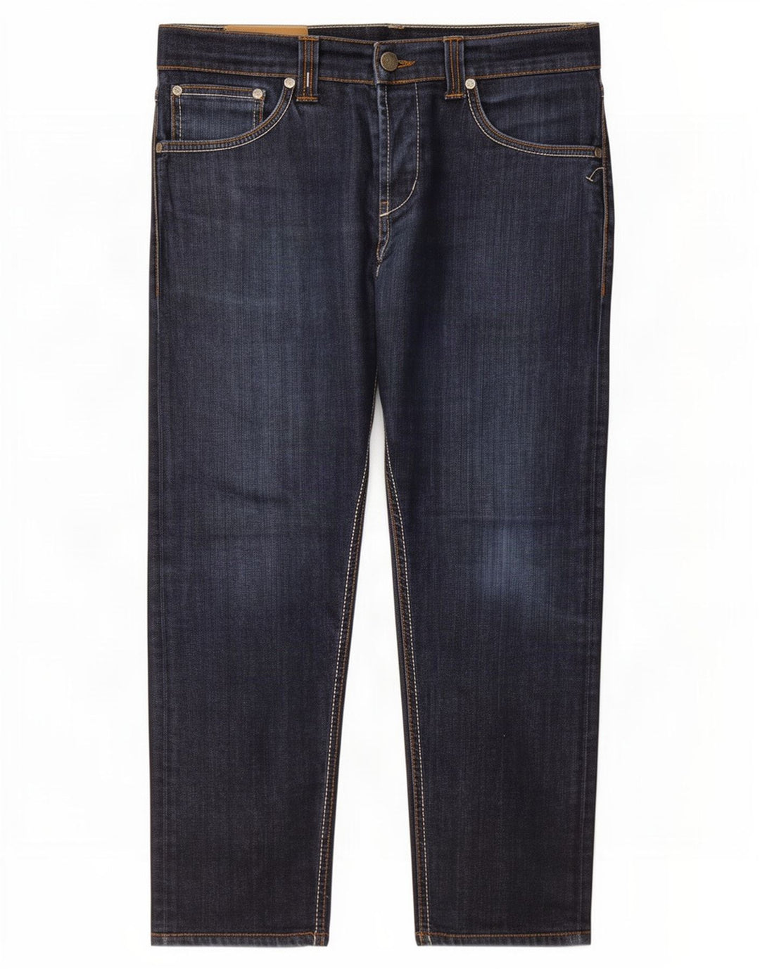 Dondup Jean droit femme W34 L25 bleu marine coton