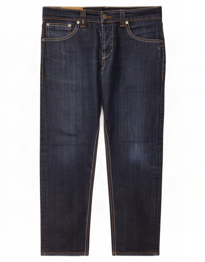 Dondup Jean droit femme W34 L25 bleu marine coton