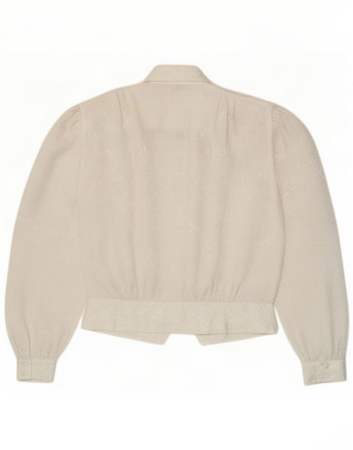 Jacques Vert Chemisier à motif abstrait pour femme UK 16 Large Blanc