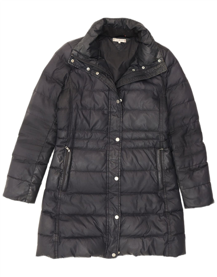 Tommy Hilfiger Manteau rembourré pour femme UK 10 Small Gris Polyester