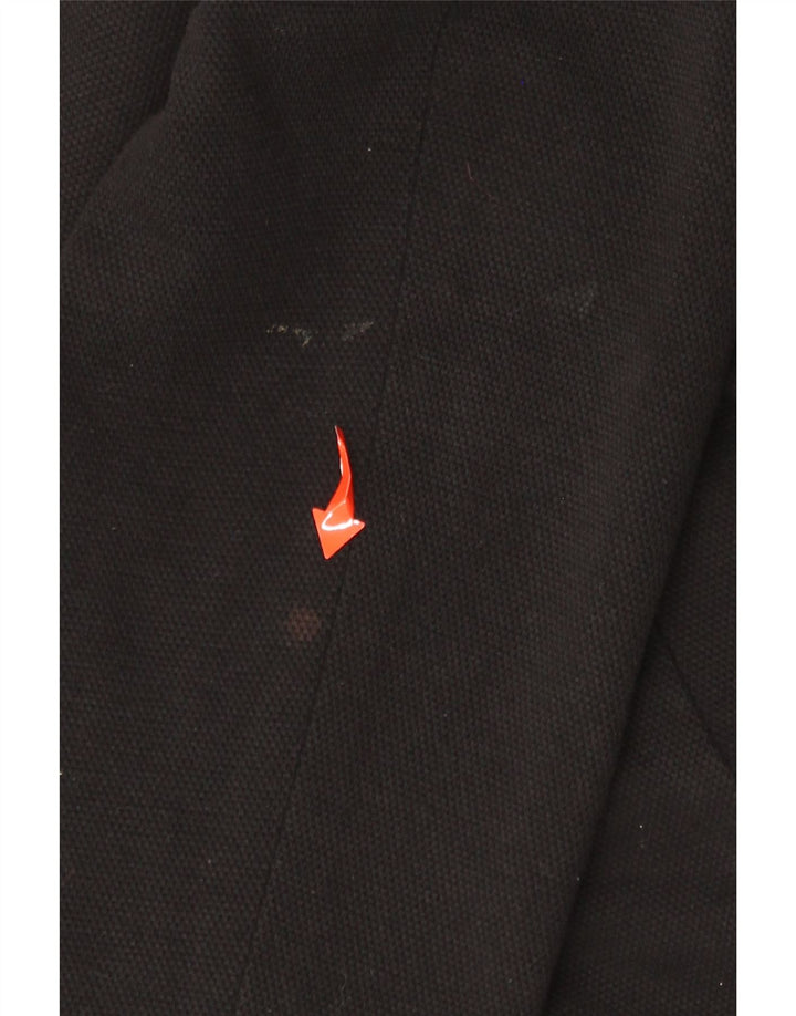 MARKS & SPENCER Veste Blazer 1 Bouton Femme UK 16 Grand Coton Noir