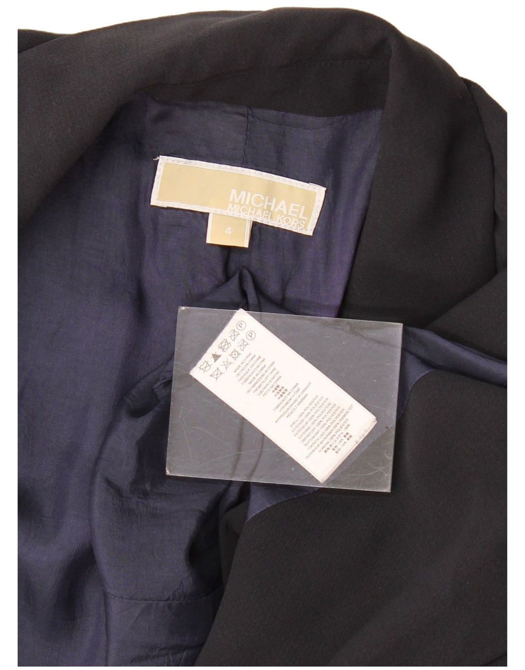 Michael Kors Veste Blazer Ouverte Femme US 4 Petit Noir Polyester