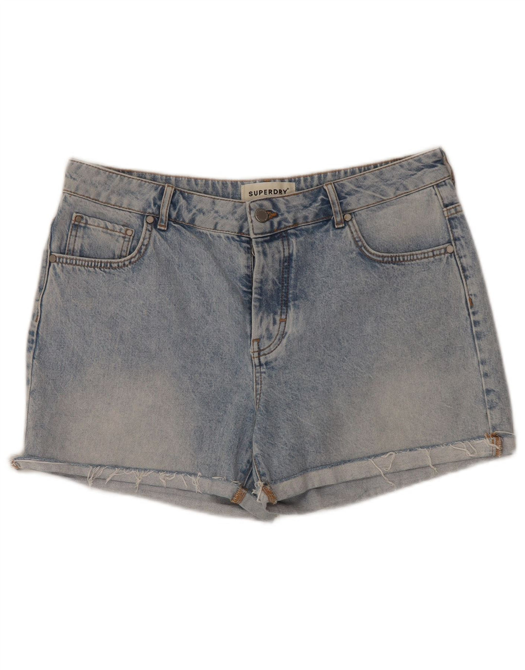 Superdry Short en Jean W32 Large Bleu Coton Femme