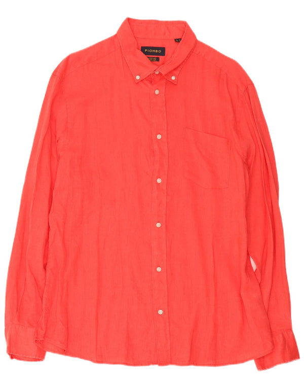 Piombo Chemise Homme XL Lin Rouge