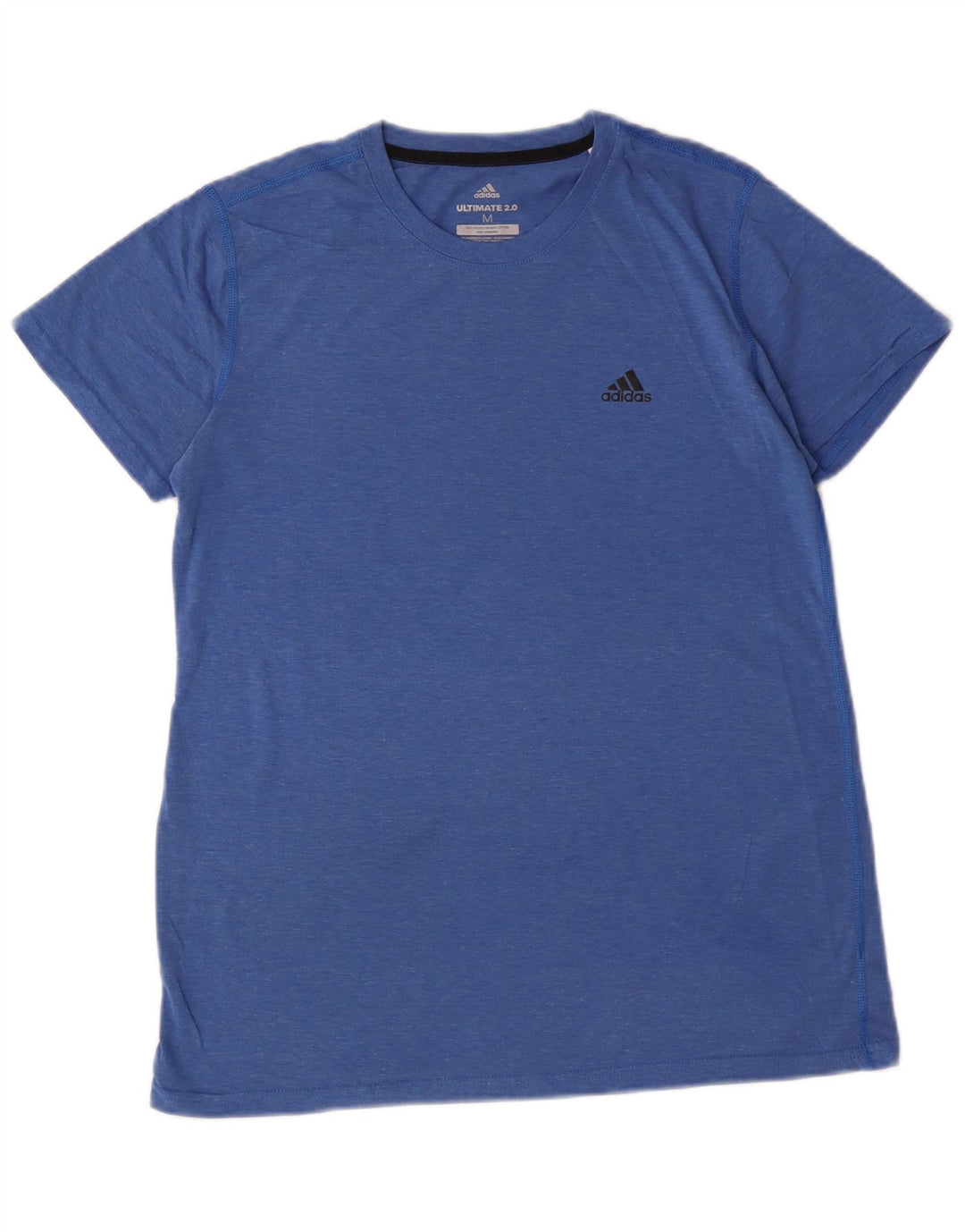 Adidas T-Shirt Femme Top UK 12 Bleu Moyen Moucheté Polyester