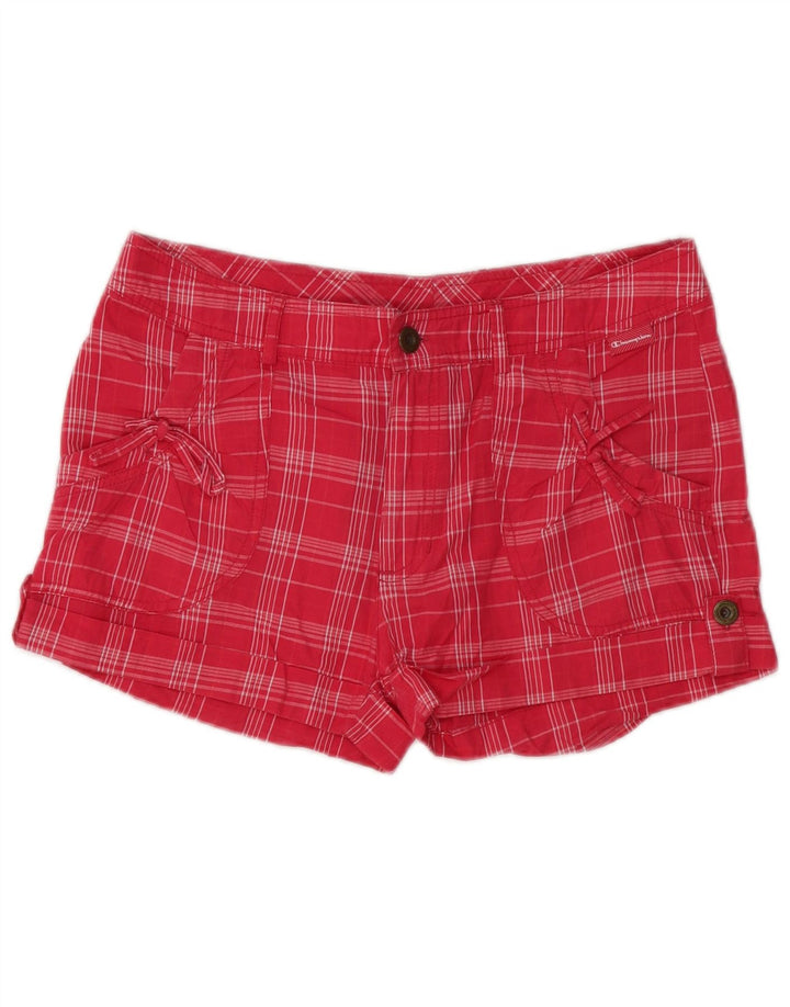 CHAMPION Hot Pants Femme Petit W32 Carreaux Rouges