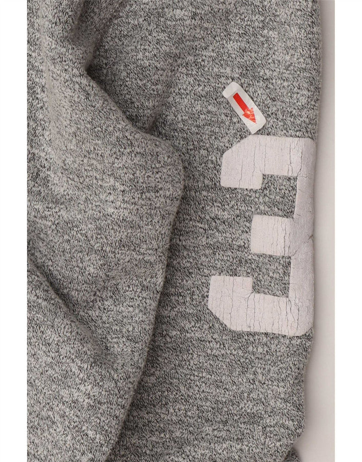Diesel Pull à capuche zippé graphique pour homme Petit Gris Polyester