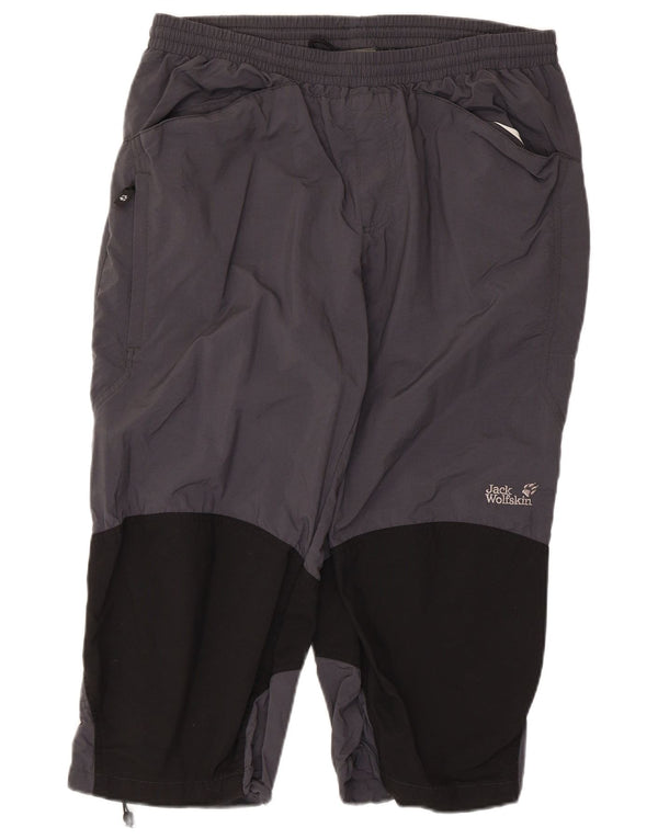 Jack Wolfskin Pantalon Capri Droit Femme UK 44 XL W36 L20 Gris