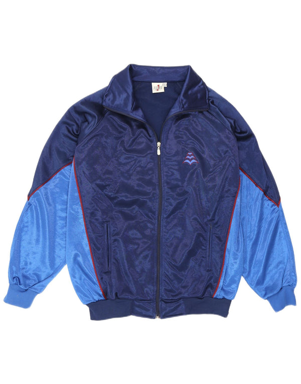 Ferre Veste de survêtement pour homme Large Bleu marine Colourblock Sports