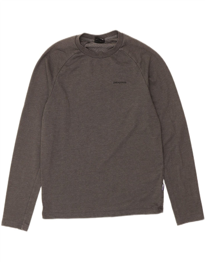 PATAGONIA Homme Graphique Haut Manches Longues Petit Gris Coton