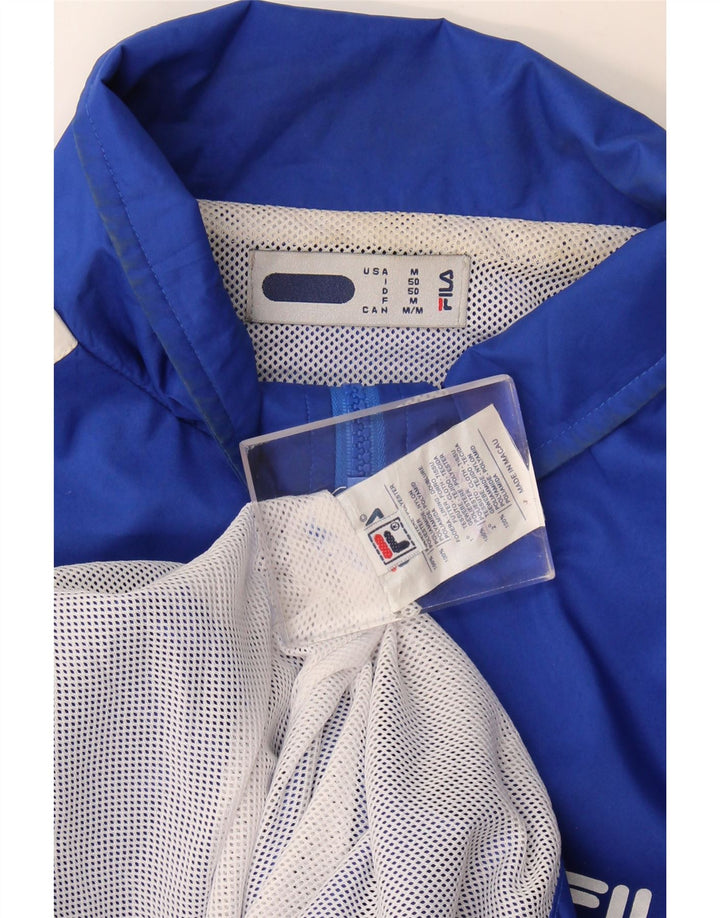 Fila Veste de Pluie Homme UK 38 Bleu Moyen Polyester Colorblock