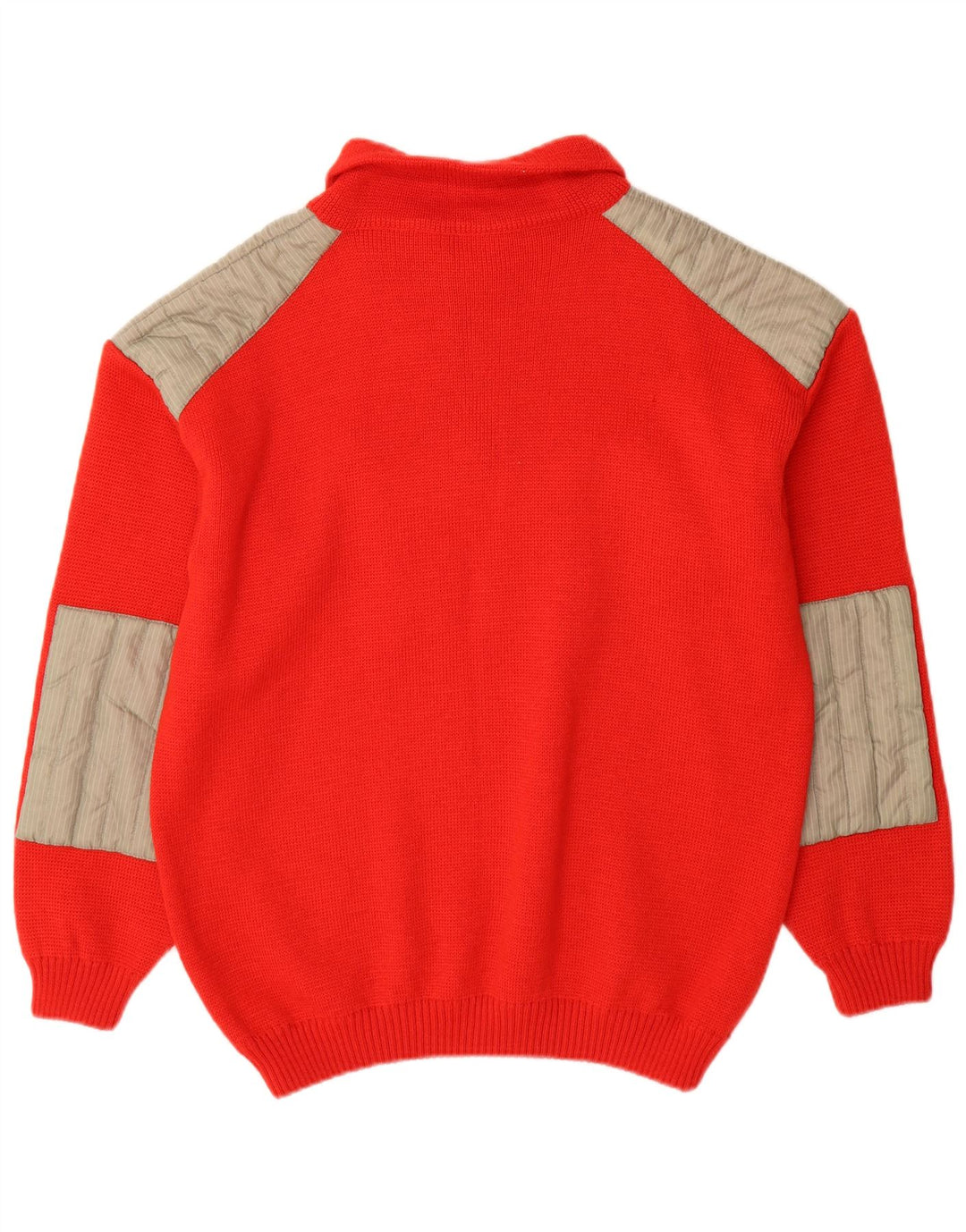 Volkl Pull col zippé pour homme IT 52 en laine color block rouge Large