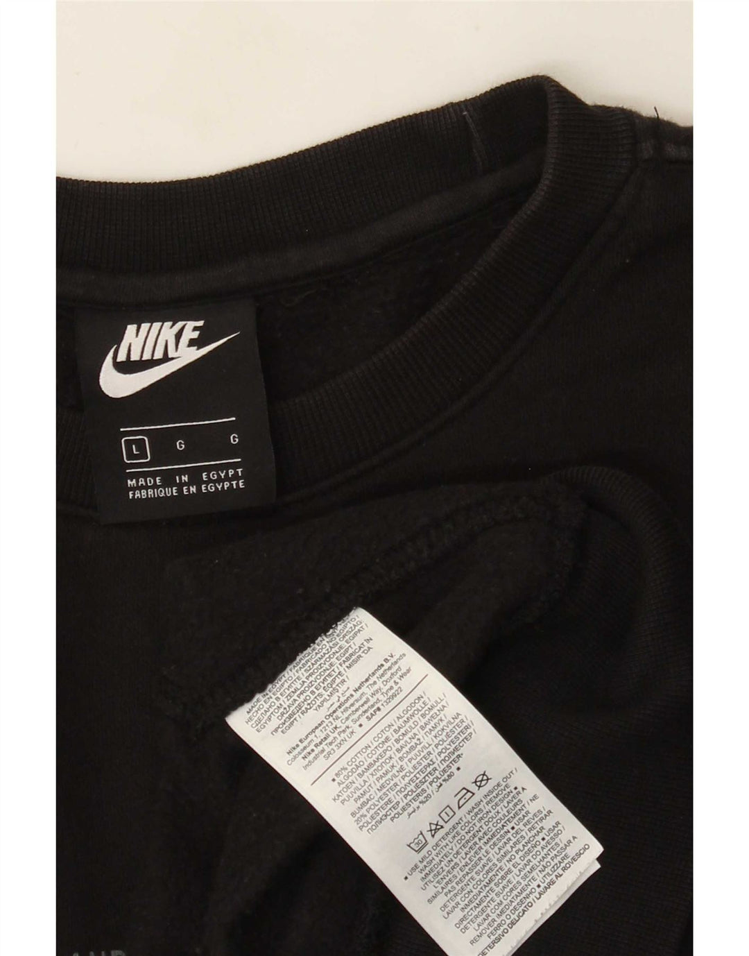 Nike Mens Graphic Regular Fit Sweatshirt Jumper Grand Noir Coton