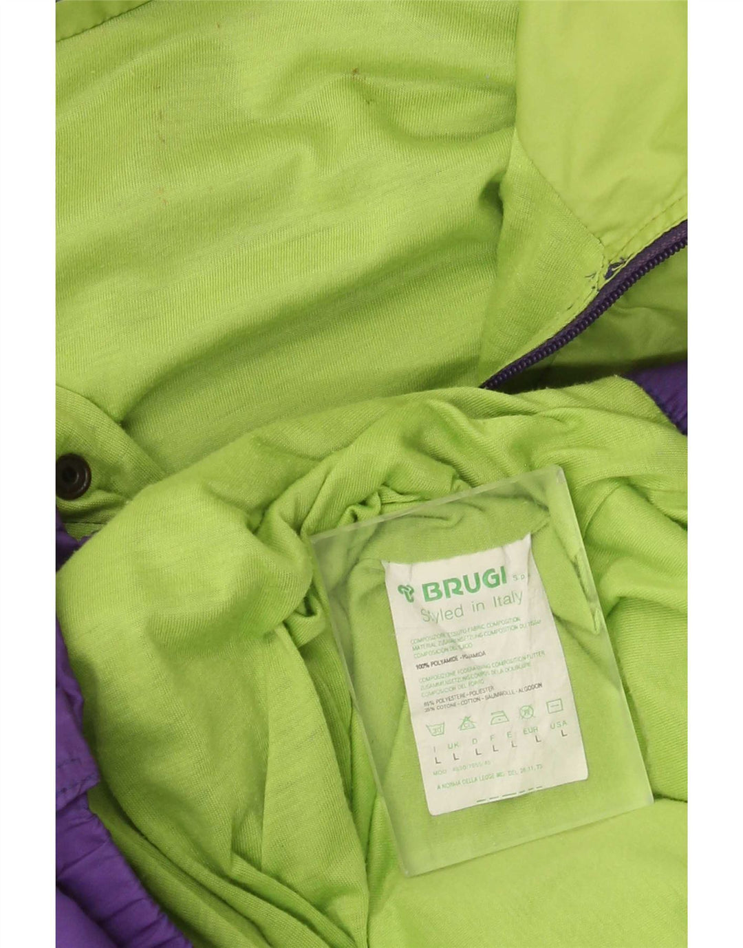 Brugi Veste de Pluie Pull Homme UK 40 Large Violet Colourblock Polyamide