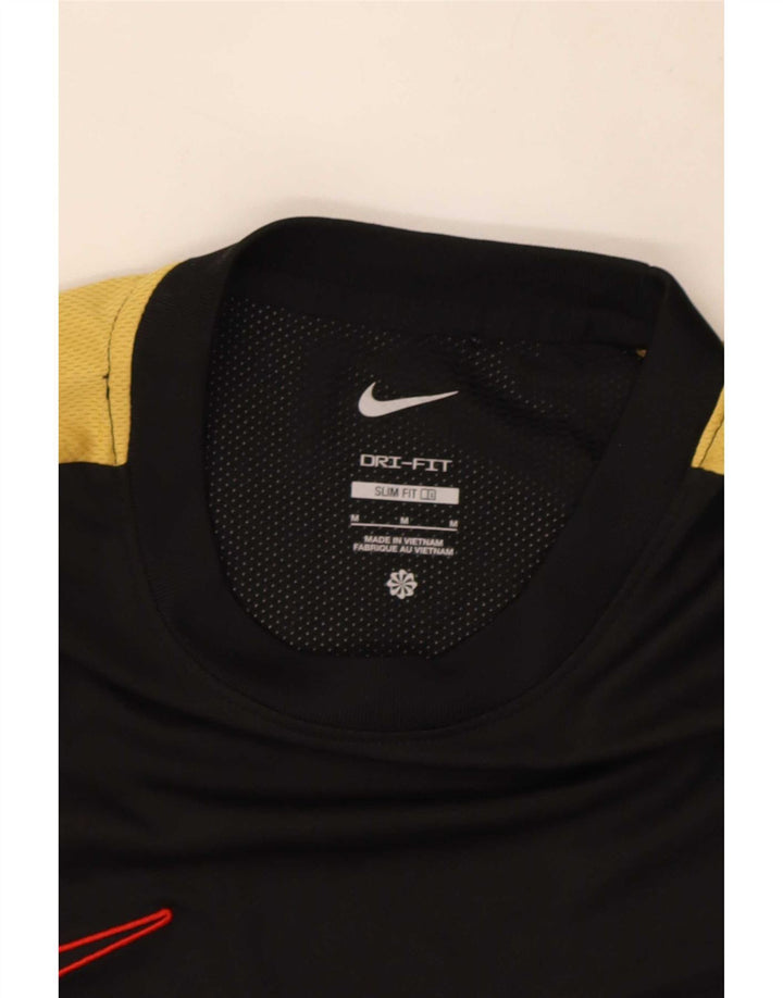 Nike Hommes Dri Fit Slim T-Shirt Haut Noir Colorblock Polyester