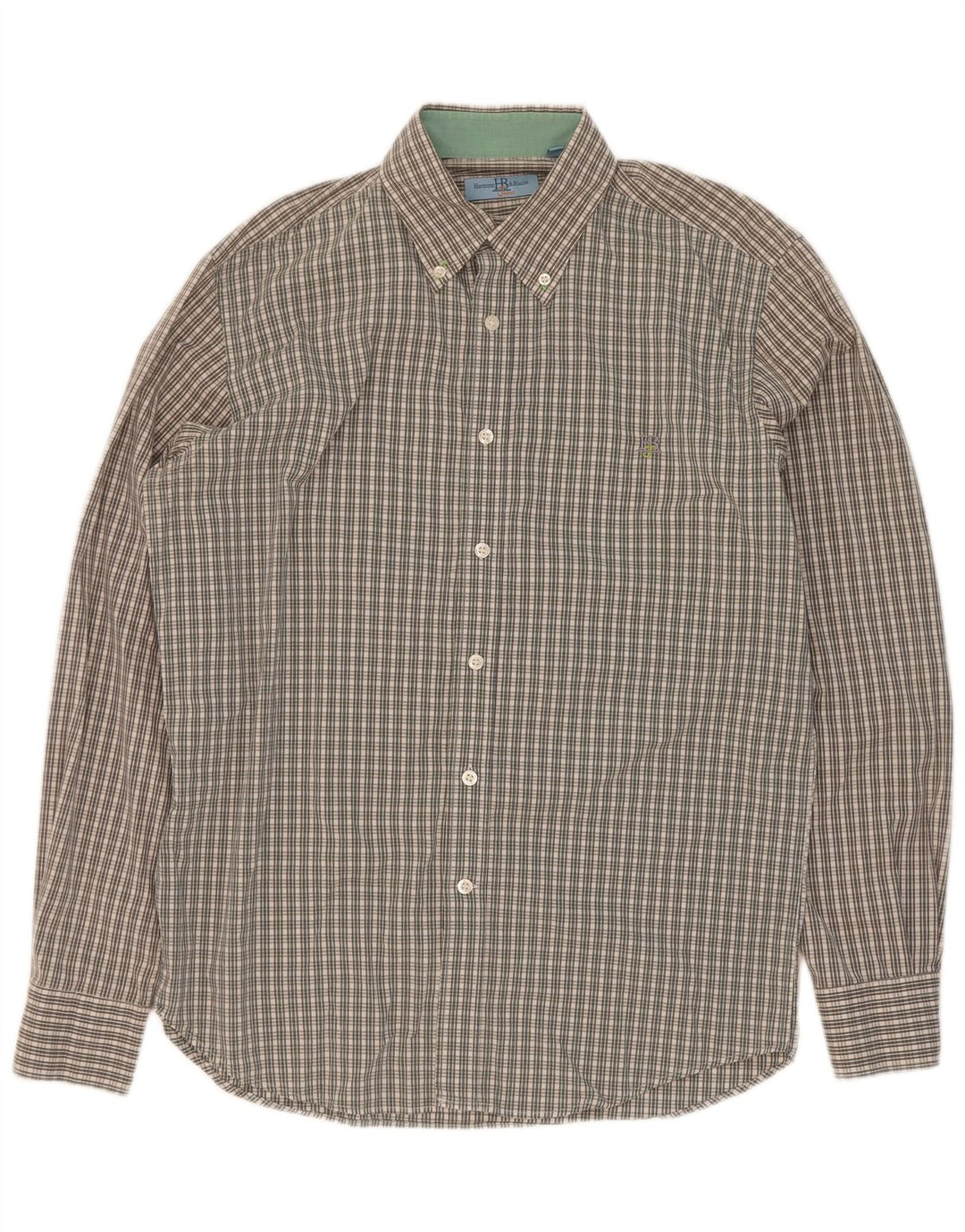 Harmont & Blaine Chemise Homme Grand Carreau Vert Coton