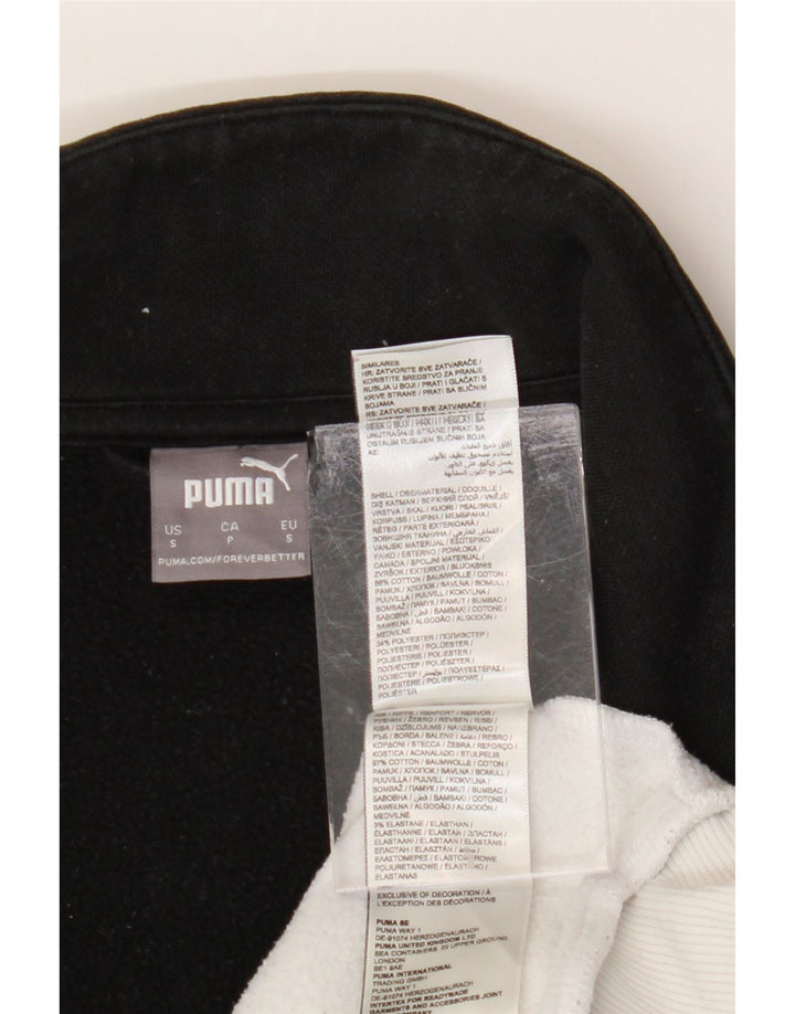PUMA Veste de survêtement graphique pour hommes, petit, en coton color block, blanc