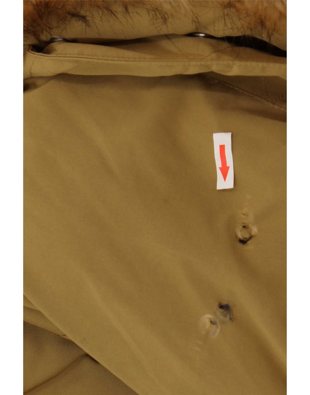 Superdry Veste matelassée à capuche pour femme UK 14 Large Beige Polyester