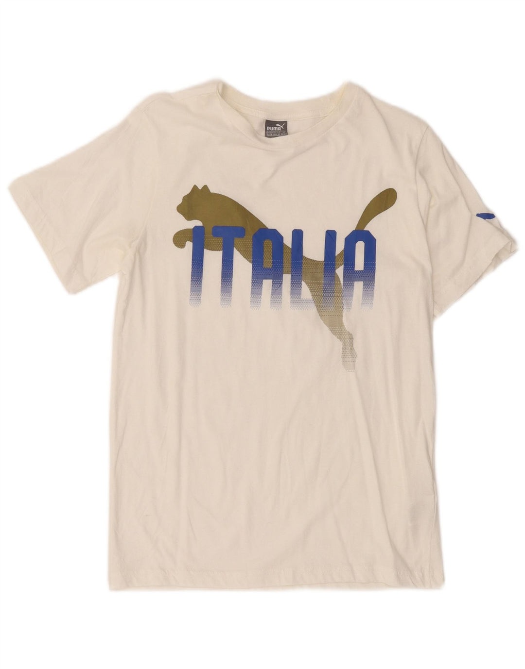 PUMA T-Shirt Graphique Garçon 13-14 ans Blanc Coton