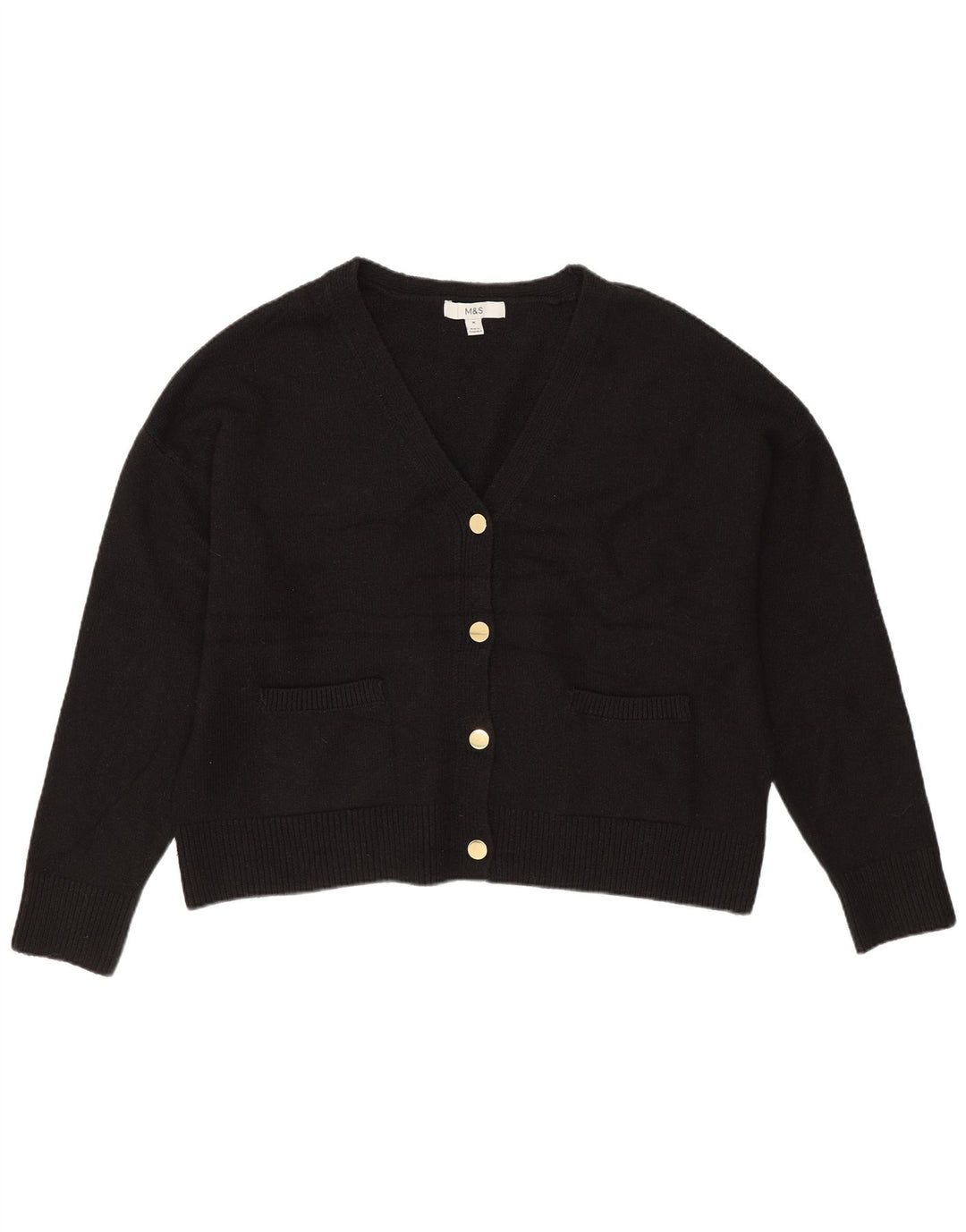 Marks & Spencer Pull cardigan surdimensionné pour femme UK 14 Noir moyen