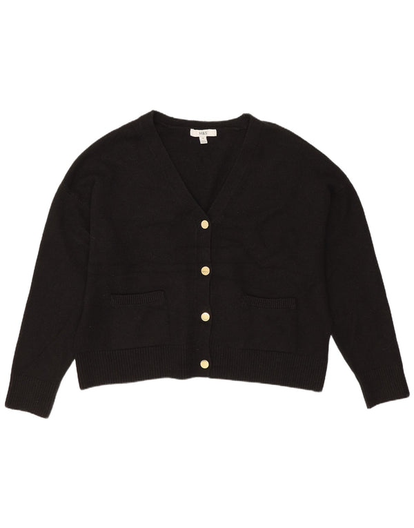 Marks & Spencer Pull cardigan surdimensionné pour femme UK 14 Noir moyen