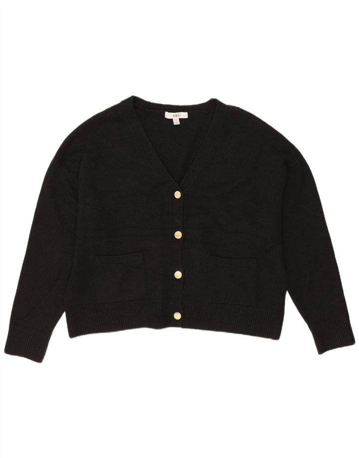 Marks & Spencer Pull cardigan surdimensionné pour femme UK 14 Noir moyen